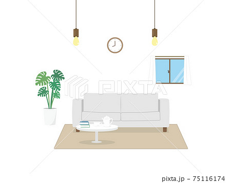 シンプルなリビング 部屋 イラスト素材のイラスト素材
