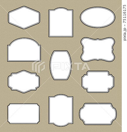 おしゃれなフレーム素材のイラスト素材