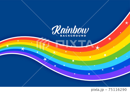 wavy colorful rainbow background design 75116290