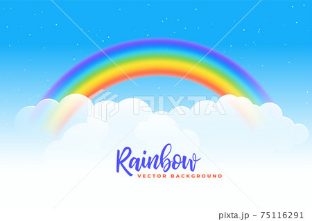 rainbow and clouds background design rainbow and clouds background design 75116291