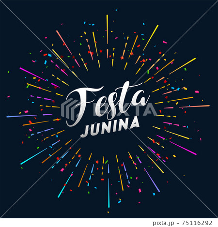 party confetty bursting festa junina background 75116292