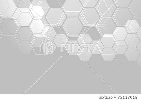 abstract molecular structure banner design 75117018