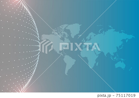 world map with circular particles background 75117019