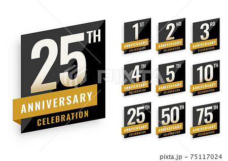 anniversary logotype labels set design anniversary logotype labels set design 75117024