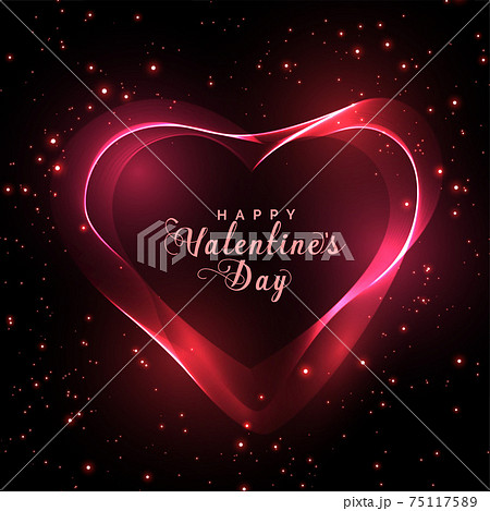 shiny heart design with sparkles background 75117589