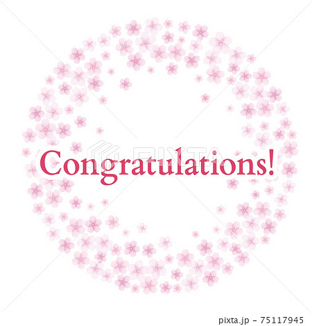 Congratulations 桜のイラスト素材