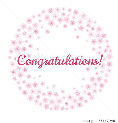 Congratulations 桜のイラスト素材