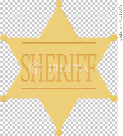 Sheriff badge star icon isolated on white - Stock Illustration ...