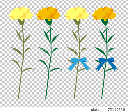 Father's Day Yellow Carnation Simple Illustration Cut Material Father's Day Yellow Carnation Simple Illustration Cut Material 75119536