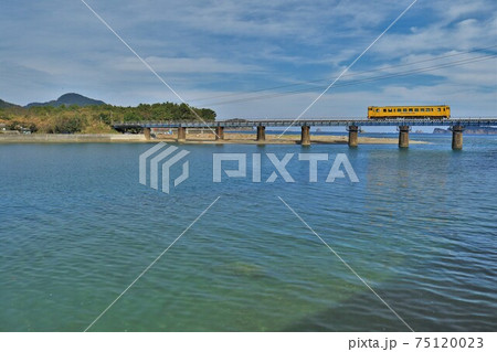 日南線、気動車（黄色） 75120023