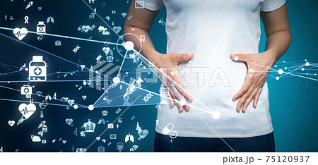 女性と医療技術イメージ フェムテック メドテック 女性と医療技術イメージ フェムテック メドテック 75120937