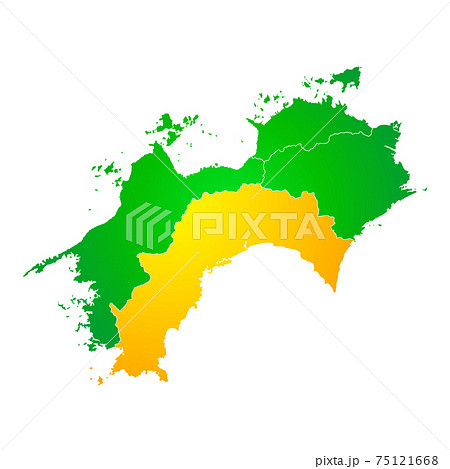 高知県と四国全図