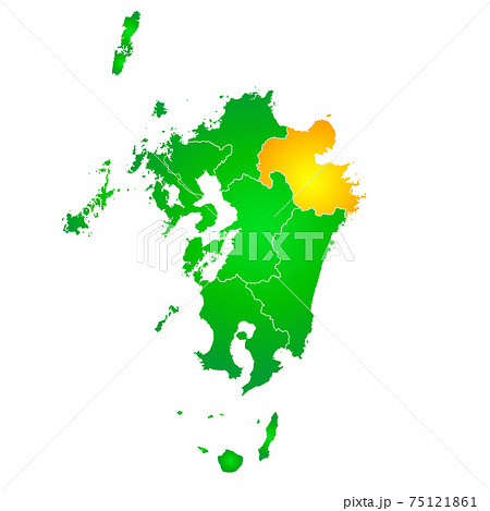 大分県と九州地図 75121861