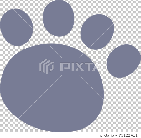 Gray animal footprints Gray animal footprints 75122411