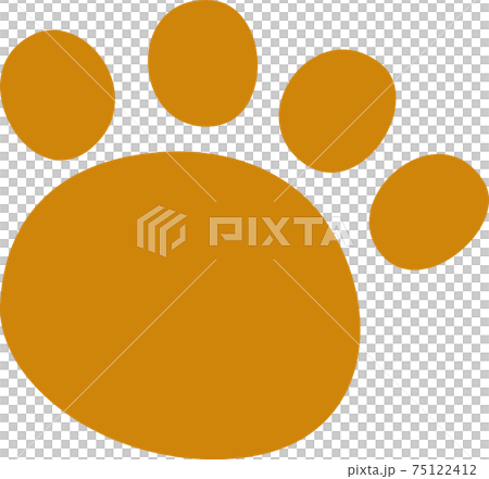 Ocher animal footprints Ocher animal footprints 75122412