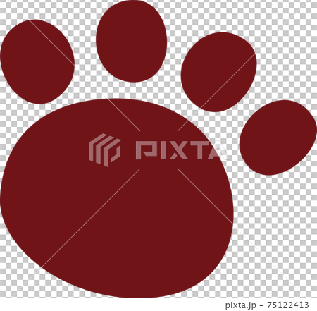 Brown animal footprints Brown animal footprints 75122413