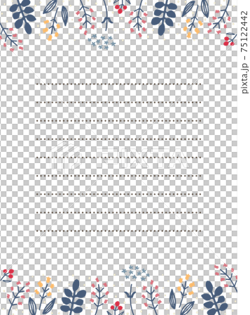 Flower simple line art letter frame - Stock Illustration [75122442] - PIXTA