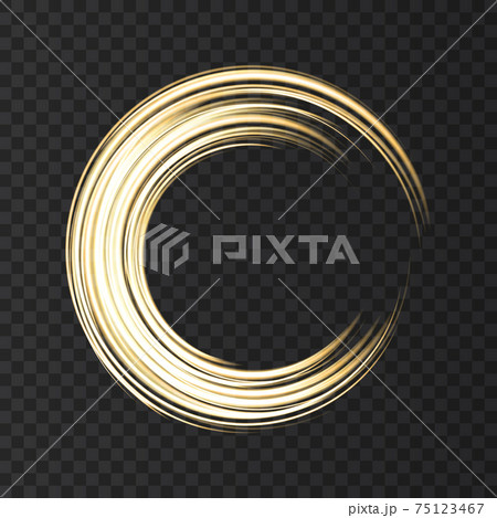 Gold neon round frame with lights effects. Gold neon round frame with lights effects. 75123467