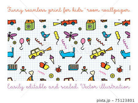 Seamless color vectorial pattern Seamless color vectorial pattern 75123801