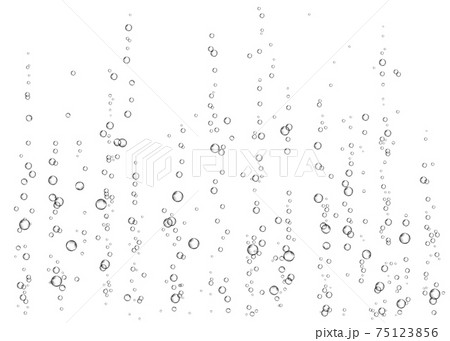 Underwater fizzing air bubbles on white  background. 75123856
