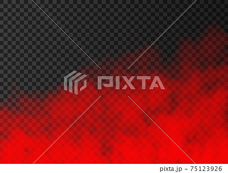 Red smoke isolated on transparent background. Red smoke isolated on transparent background. 75123926