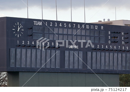 野球のスコアボード(パロマ瑞穂スポーツパーク 愛知県 名古屋市 瑞穂区) 野球のスコアボード(パロマ瑞穂スポーツパーク 愛知県 名古屋市 瑞穂区) 75124217