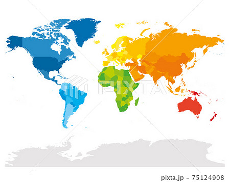 Colorful political map of World 75124908