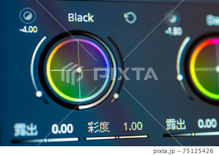 動画編集画面_カラーグレーディング 75125426