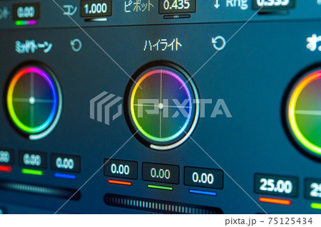 動画編集画面_カラーグレーディング 75125434