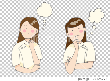 考えているセラピストのイラスト素材