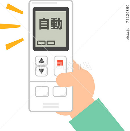 「自動」と表示されたエアコンのコントローラー 75126390