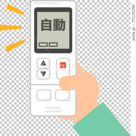 「自動」と表示されたエアコンのコントローラー 75126390