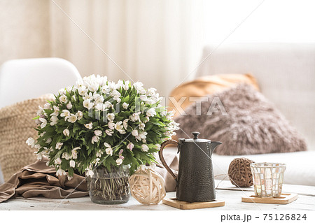 Still life interior details in the living room and decor Still life interior details in the living room and decor 75126824