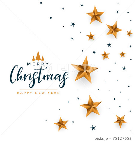 merry christmas white greeting with golden stars merry christmas white greeting with golden stars 75127652