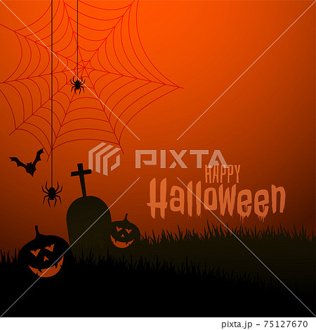 happy halloween scary theme festival background design 75127670