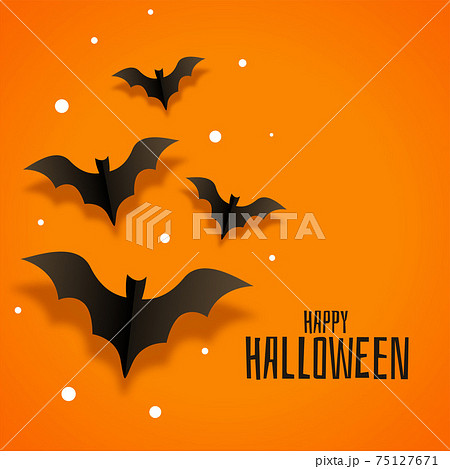 origami paper bats background for happy halloween 75127671