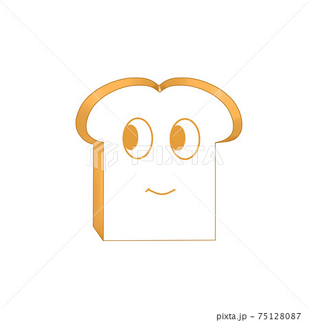 食パン 顔あり のイラスト素材