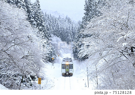 雪の米坂線 75128128