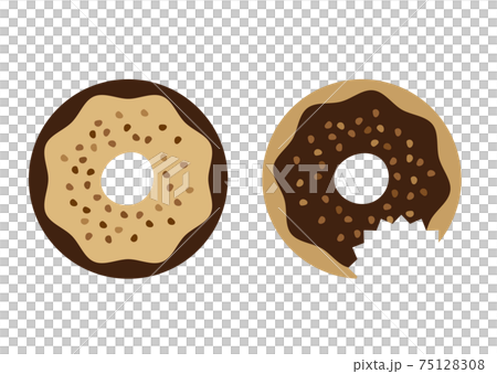 かじったドーナツ イラストのイラスト素材 7518