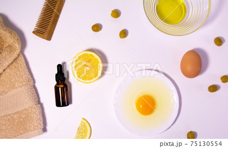Cosmetic product. Natural ingredients for the preparation of the hair mask Cosmetic product. Natural ingredients for the preparation of the hair mask 75130554