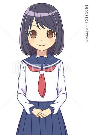 セーラー服の女の子 のイラスト素材 セーラー服の女の子 のイラスト素材