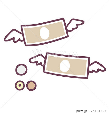 飛んでいくお金 飛んでいくお金 75131393