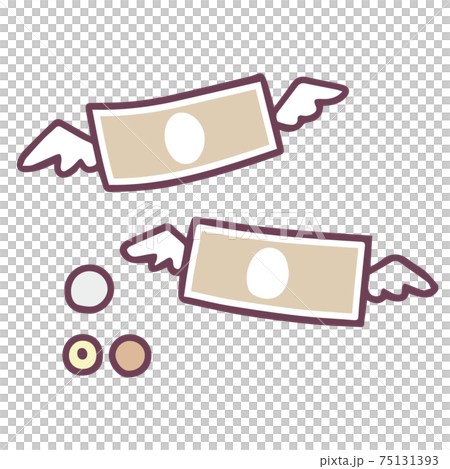 飛んでいくお金 飛んでいくお金 75131393