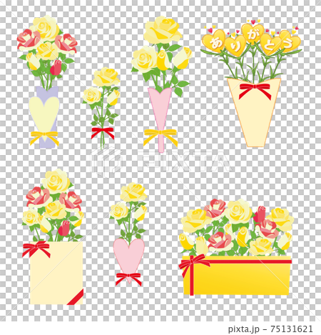 黄色い薔薇 花束セット 75131621
