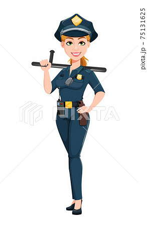 Police Woman In Uniform Female Police Officer Stock Illustration