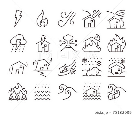 災害アイコンセット 75132009