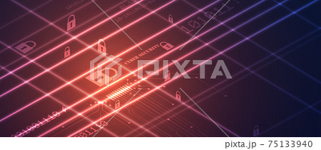 internet digital security technology concept for business background. Lock on circuit board internet digital security technology concept for business background. Lock on circuit board 75133940