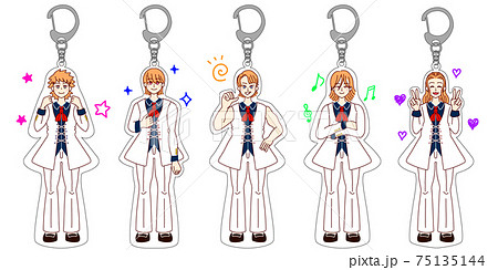 架空のアイドル・ミュージシャンのアクリルキーホルダー（アクキー）のカラーバリエーション 75135144