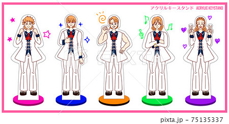 架空のアイドル・ミュージシャンのアクリルスタンド（アクスタ）の 