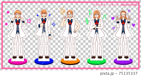 Color variations of a fictitious idol musician's acrylic stand (Axta) 75135337